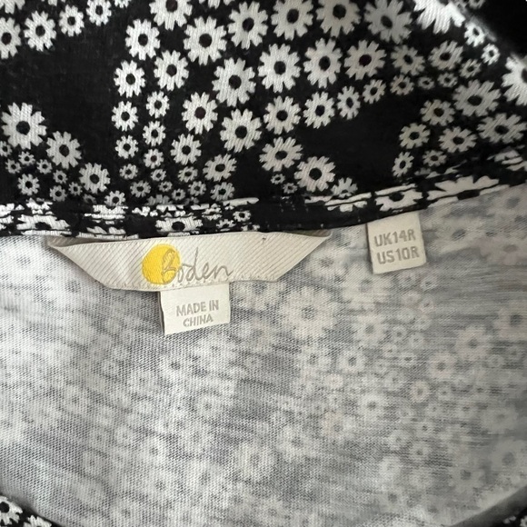 Boden - Tiered Easy Jersey Midi Dress
Black Daisy Swirl Sz 10 - Picture 8 of 9